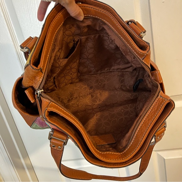 Fossil Colorful Patchwork Leather Handbag Shoulder Bag - Picture 6 of 11